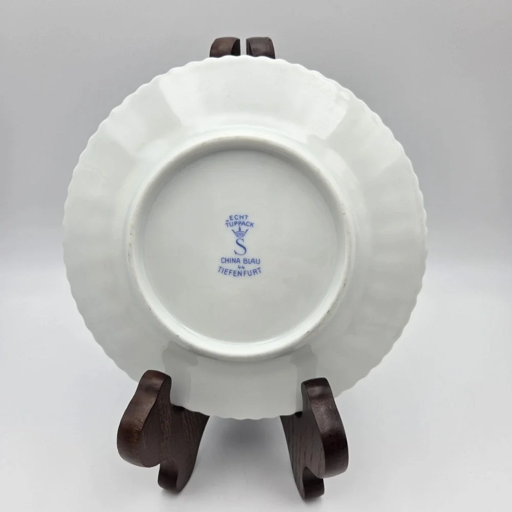 Set Of 5 Tuppack Tiefenfurt China Blau Blue & White Asian Pattern Bread Plates